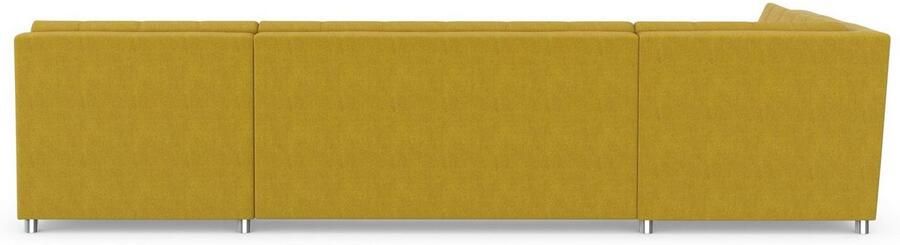 DOMO collection Zithoek Treviso inclusief sierkussen moderne stiksels XXL: B D H: 364 201 83 cm naar keuze met slaapfunctie in vele soorten bekleding ook in cord u-model - Foto 7