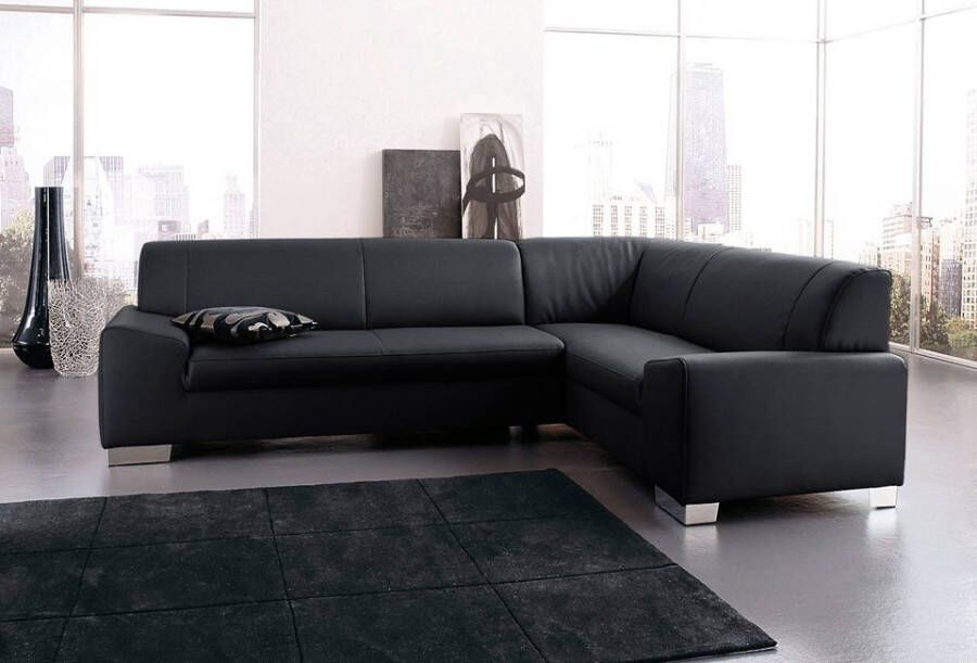 DOMO collection Hoekbank Alisson tijdloos ontwerp platte armleuningen L-vorm