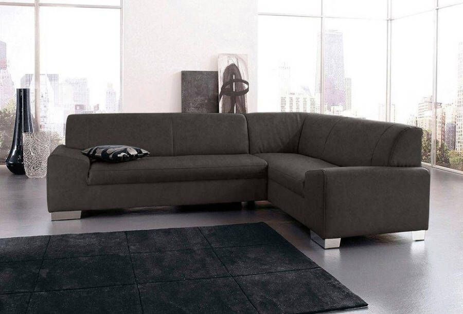 DOMO collection Hoekbank Alisson tijdloos ontwerp platte armleuningen L-vorm - Foto 3