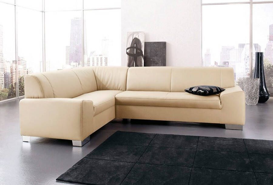 DOMO collection Hoekbank Alisson tijdloos ontwerp platte armleuningen L-vorm - Foto 4