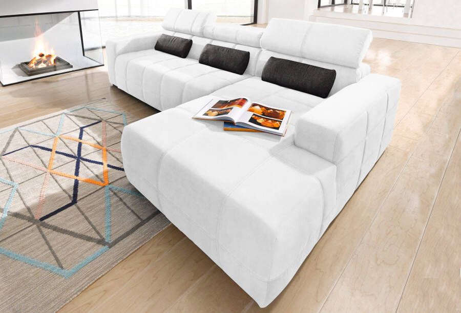 DOMO collection Hoekbank Brandon B D H: 289 177 80 cm keuze met zitdiepteverstelling L-vorm - Foto 3