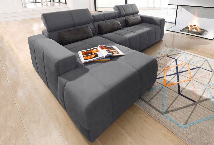 DOMO collection Hoekbank Brandon B D H: 289 177 80 cm keuze met zitdiepteverstelling L-vorm - Foto 3