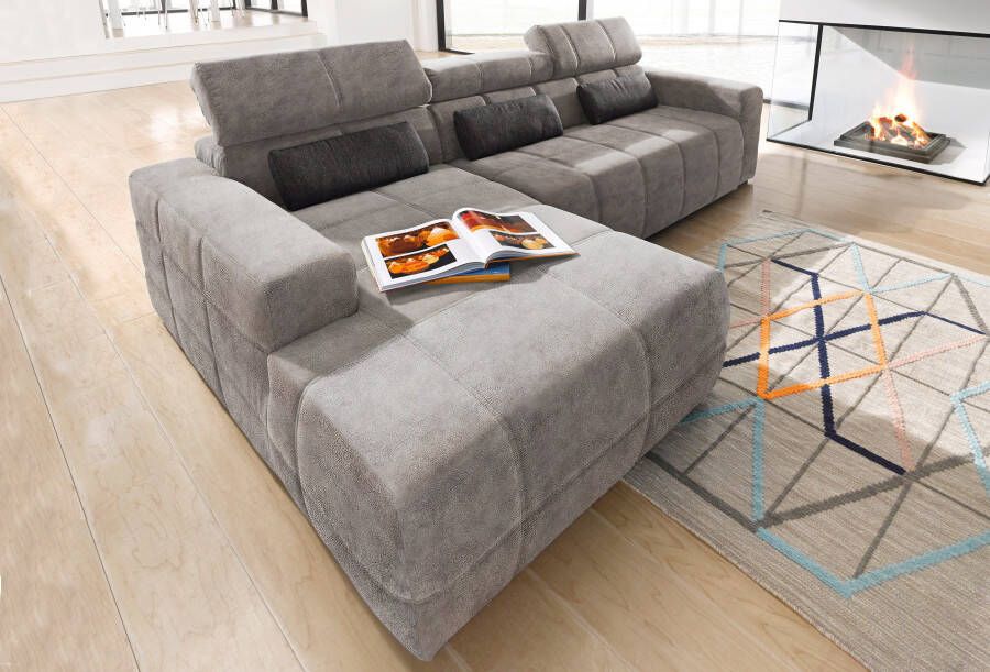 DOMO collection Hoekbank Brandon B D H: 289 177 80 cm keuze met zitdiepteverstelling L-vorm - Foto 2
