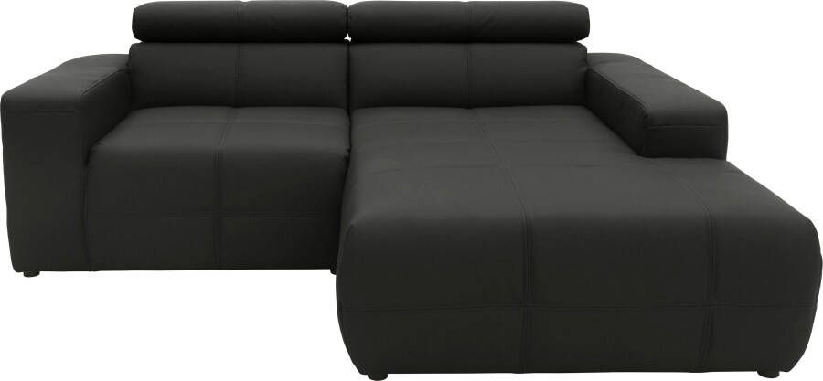 DOMO collection Hoekbank Brandon incl. Hoofdsteunverstelling B D H: 214 100 80 cm L-Vorm
