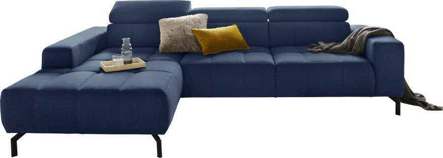 DOMO collection Hoekbank Cunelli mooie zitnaden als designelement stevige zitcomfort L-vorm - Foto 4