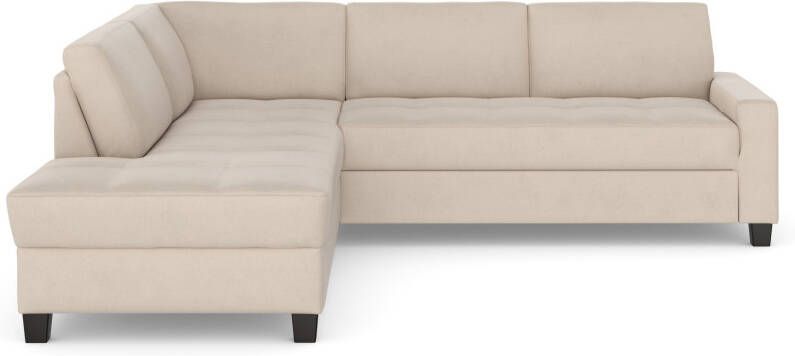 DOMO collection Hoekbank Florentina tijdloos en elegant zitnaden als designelement L-vorm keuze met slaapfunctie met contrastnaad comfortabele zithoogte 47 cm - Foto 12