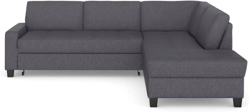 DOMO collection Hoekbank Florentina tijdloos en elegant zitnaden als designelement L-vorm keuze met slaapfunctie met contrastnaad comfortabele zithoogte 47 cm - Foto 16