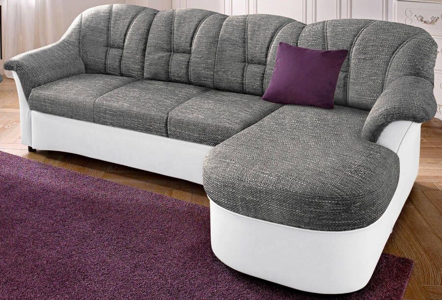 DOMO collection Hoekbank Flores slaapbank B D H: 233 142 86 cm L-vorm naar keuze met slaapfunctie naar keuze met binnenvering ook in leer