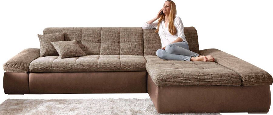 DOMO collection Hoekbank Moric Schlafsofa B T H 300 172 80 cm auch in Cord L-Form XXL-formaat optioneel ook met slaapbank functie en verstelling armleuning - Foto 5