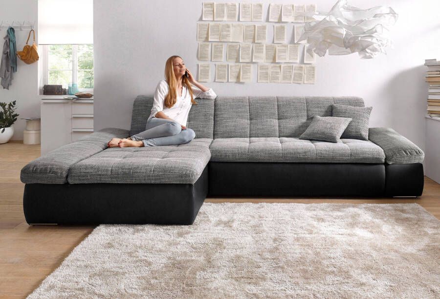 DOMO collection Hoekbank Moric Schlafsofa B T H 300 172 80 cm auch in Cord L-Form XXL-formaat optioneel ook met slaapbank functie en verstelling armleuning - Foto 5