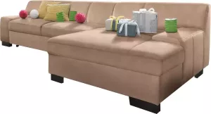 DOMO collection Hoekbank Norma optioneel met bedfunctie