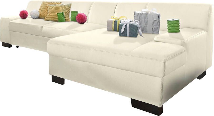 DOMO collection Hoekbank Norma elegant en modern met platte armleuningen L-vorm - Foto 4