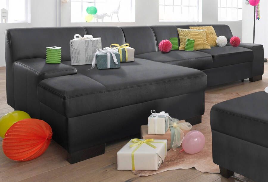 DOMO collection Hoekbank Norma elegant en modern met platte armleuningen L-vorm - Foto 3