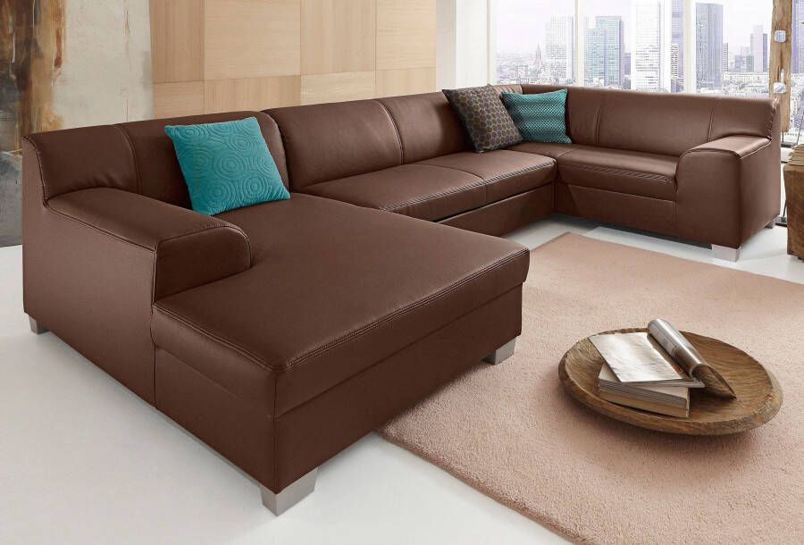 DOMO collection Zithoek Amando U-vorm naar keuze met bedfunctie stevig zitcomfort vrij in de ruimte te plaatsen - Foto 4