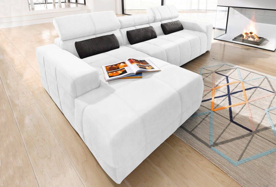 DOMO collection Hoekbank Brandon B D H: 289 177 80 cm keuze met zitdiepteverstelling L-vorm - Foto 3
