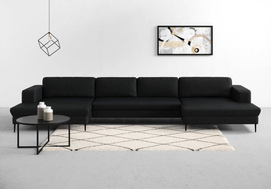 DOMO collection Zithoek Modica XXL in een moderne look met 2 royale récamiers ook in cord