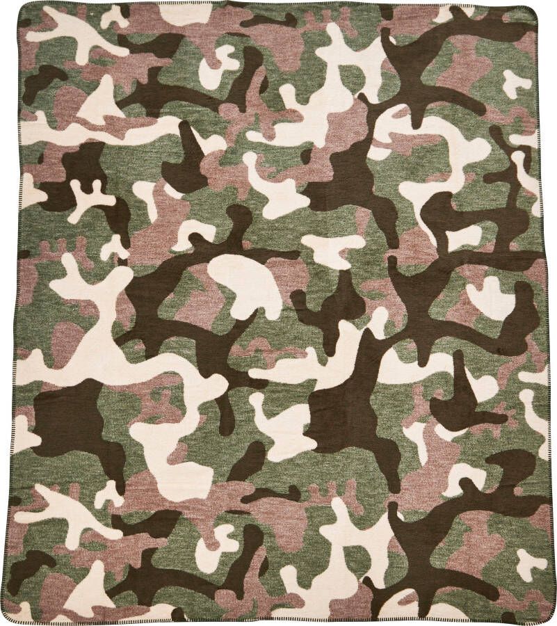 Done. Deken Camouflage Deken met insluitende siernaad knuffeldeken - Foto 4