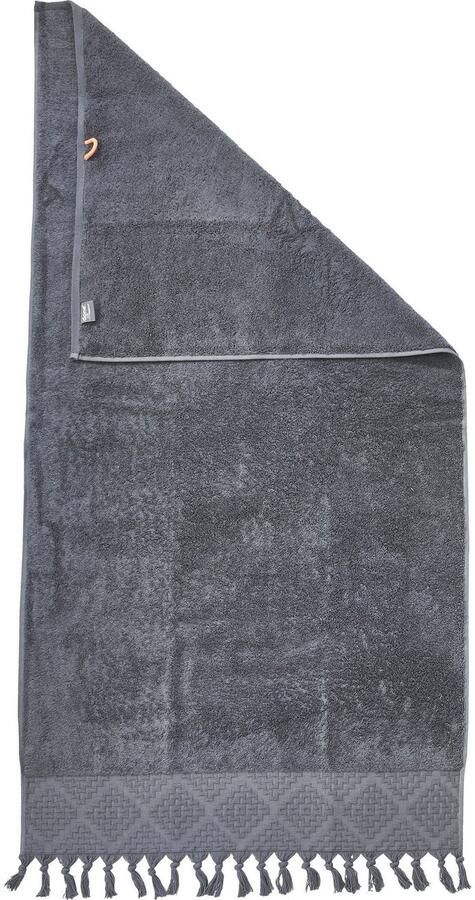 Done. Douchelaken Provence BOHÉME Unikleurig boho-stijl met opvallende rand & franje (1 stuk) - Foto 2