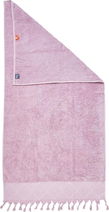 Done. Douchelaken Provence BOHÉME Unikleurig boho-stijl met opvallende rand & franje (1 stuk) - Foto 2