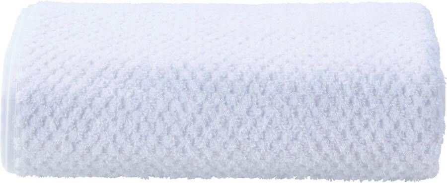 Done. Douchelaken Provence HONEYCOMB Unikleurig in honingraten-look met franje (1 stuk) - Foto 3