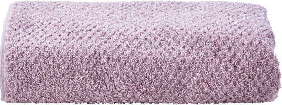 Done. Douchelaken Provence HONEYCOMB Unikleurig in honingraten-look met franje (1 stuk)