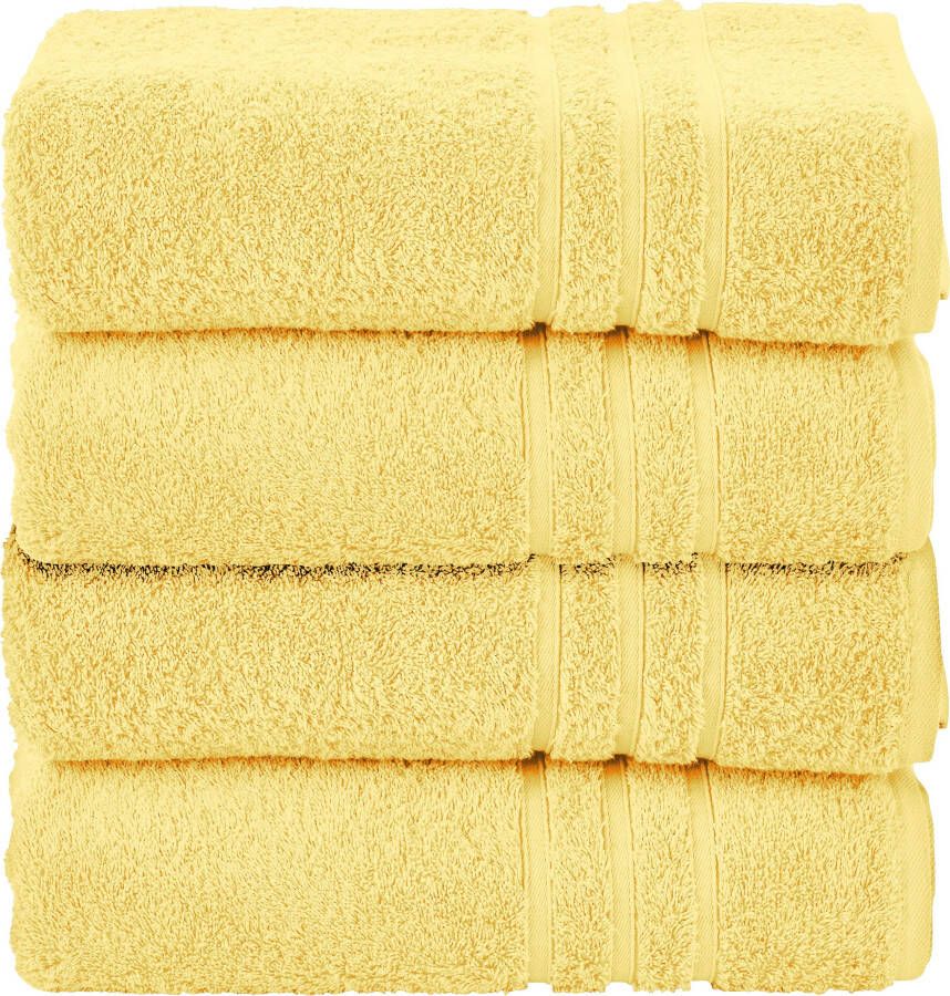 Done. Handdoekenset Daily uni Unikleurig absorberende walk-badstof (set 4 stuks)
