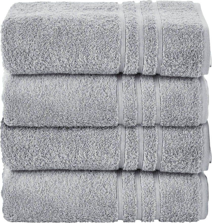 Done. Handdoekenset Daily uni Unikleurig absorberende walk-badstof (set 4 stuks)