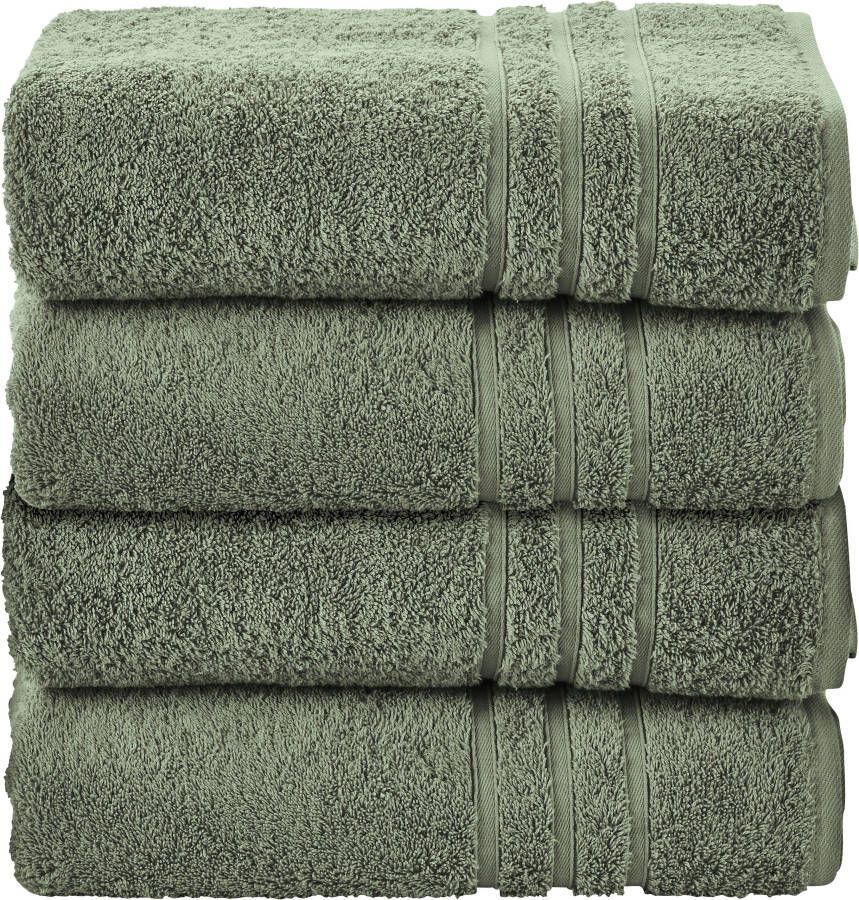 Done. Handdoekenset Daily uni Unikleurig absorberende walk-badstof (set 4 stuks)