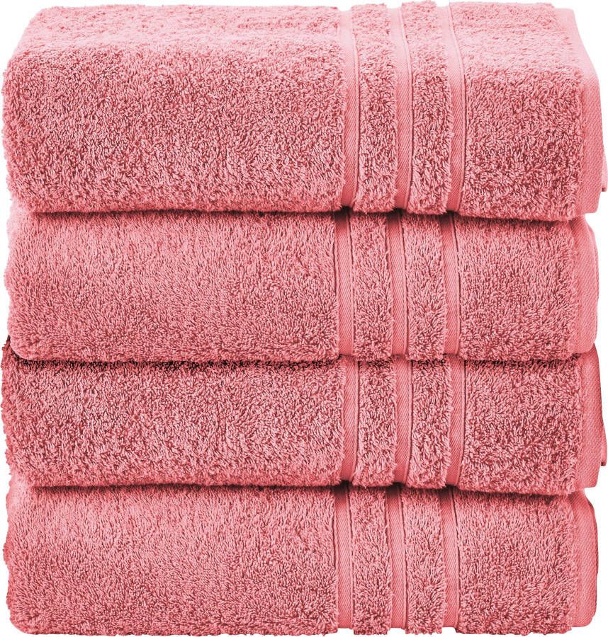Done. Handdoekenset Daily uni Unikleurig absorberende walk-badstof (set 4 stuks)