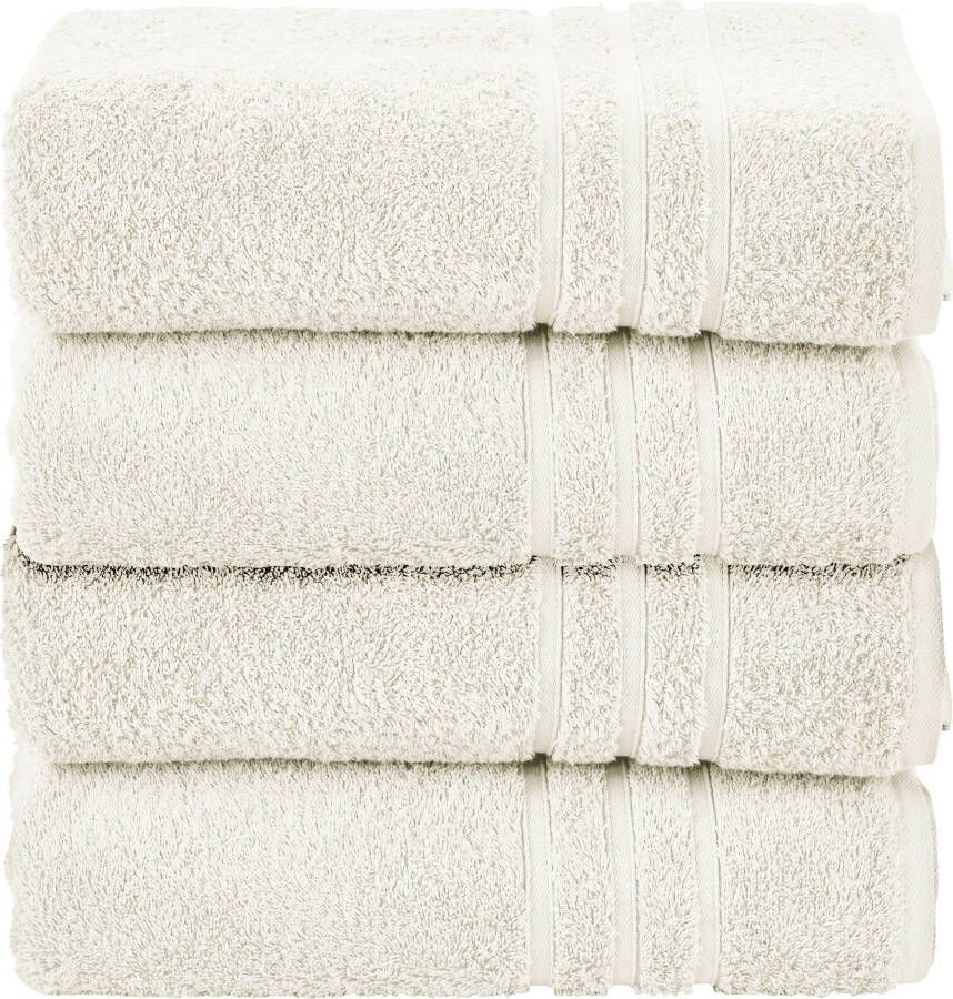 Done. Handdoekenset Daily uni Unikleurig absorberende walk-badstof (set 4-delig)