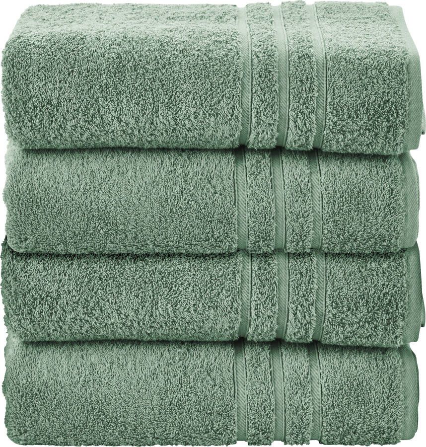 Done. Handdoekenset Daily uni Unikleurig absorberende walk-badstof (set 4 stuks)