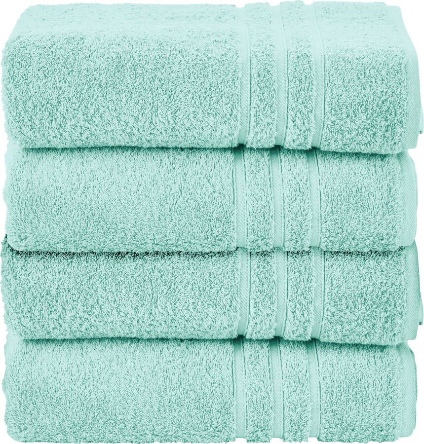 Done. Handdoekenset Daily uni Unikleurig absorberende walk-badstof (set 4 stuks)