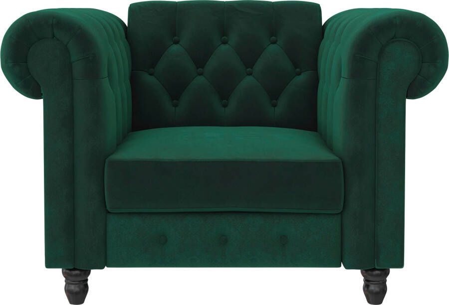 Dorel Home Chesterfield-fauteuil Felix met rugleuning 3-voudig verstelbaar benen massief hout zithoogte 46 cm - Foto 11
