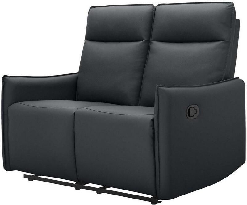 Notio Living Lugo 2Zits bank met handmatige relaxfunctie in PU zwart (120 x 127 x 86 cm) - Foto 3