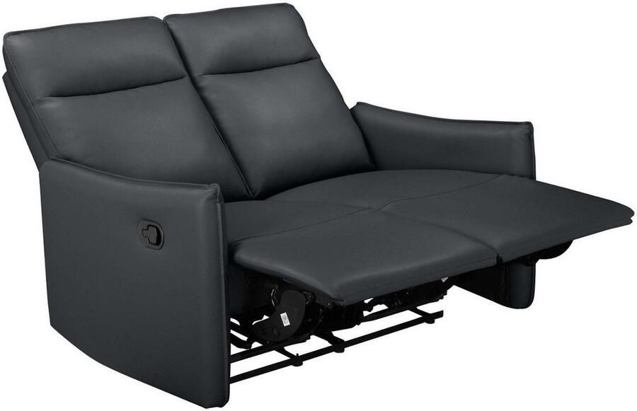Notio Living Lugo 2Zits bank met handmatige relaxfunctie in PU zwart (120 x 127 x 86 cm) - Foto 4