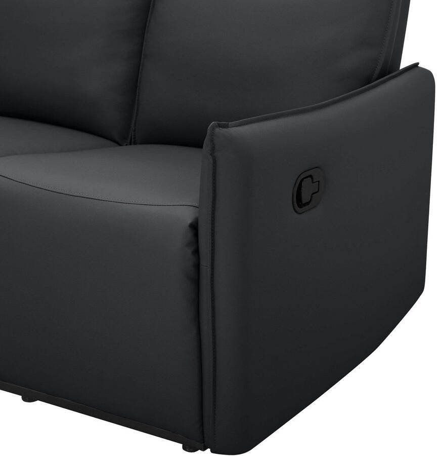 Dorel Home 3-zitsbank Lugo bioscoopbank met relaxfunctie in kunstleer en geweven stof