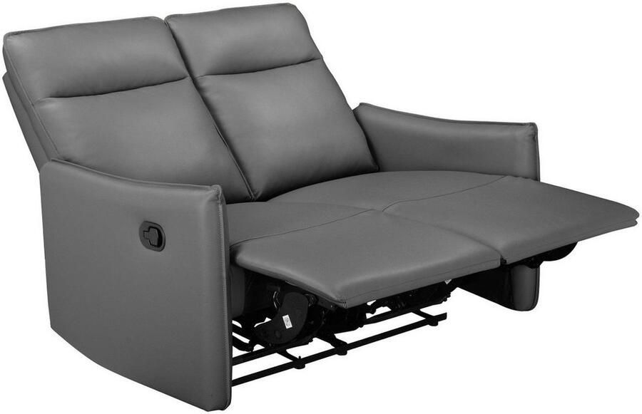 Notio Living Lugo 2Zits bank met handmatige relaxfunctie in PU grijs (120 x 127 x 86 cm) - Foto 6