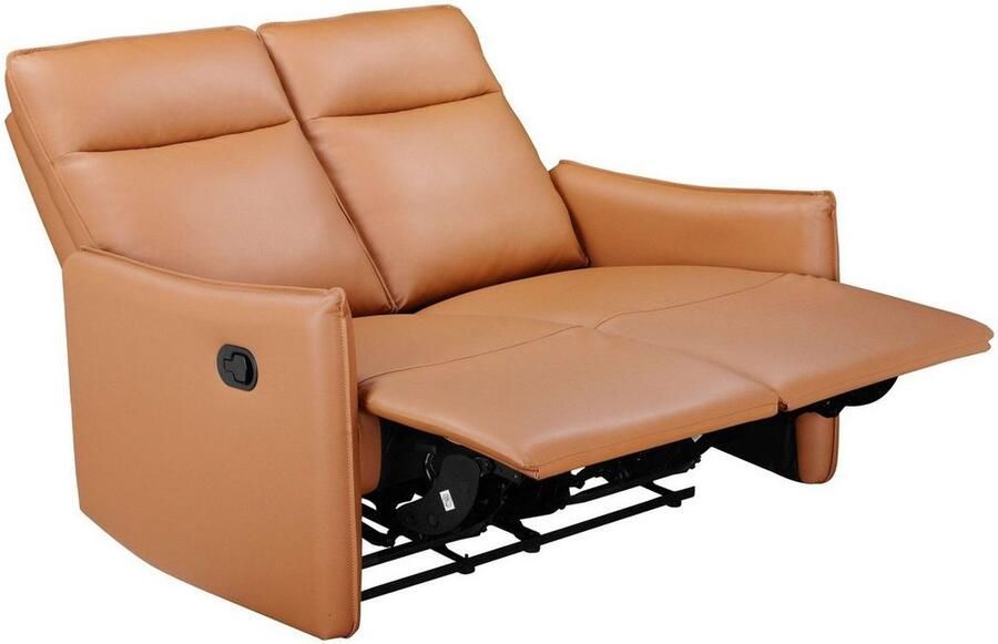Notio Living Lugo 2Zits bank met handmatige functie in PU cognac kleur (120 x 127 x 86 cm) - Foto 4