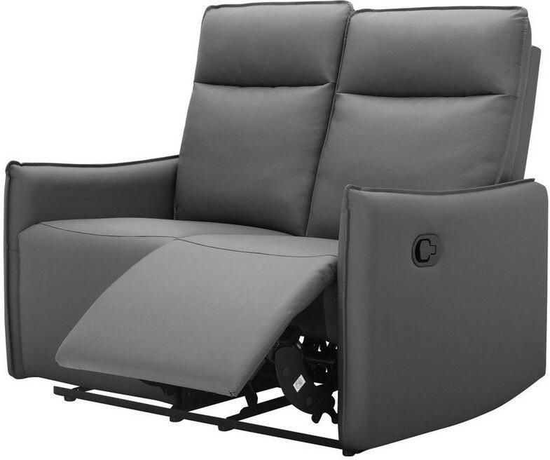 Notio Living Lugo 2Zits bank met handmatige relaxfunctie in PU grijs (120 x 127 x 86 cm) - Foto 7