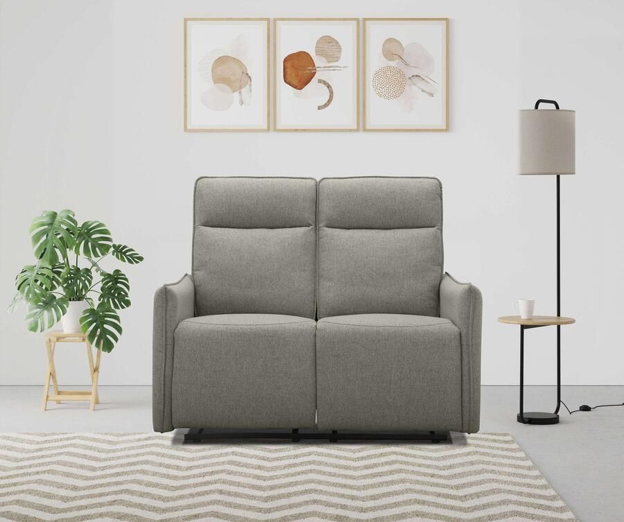 Dorel Home 2-zitsbank Lugo bioscoopbank met relaxfunctie in kunstleer en geweven stof - Foto 9