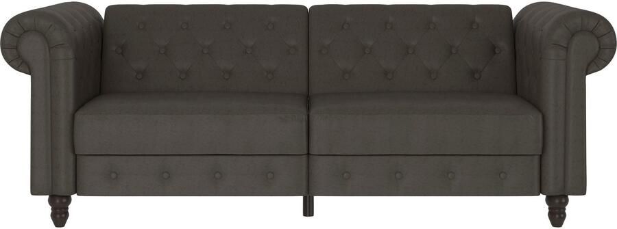 Dorel Home 3-zitsbank Felix slaapbank 236 cm(ligoppervlak 108 x 190 cm) rugleuning 3-voudig verstelbaar velours kunstleer luxe vintage microvezel - Foto 5