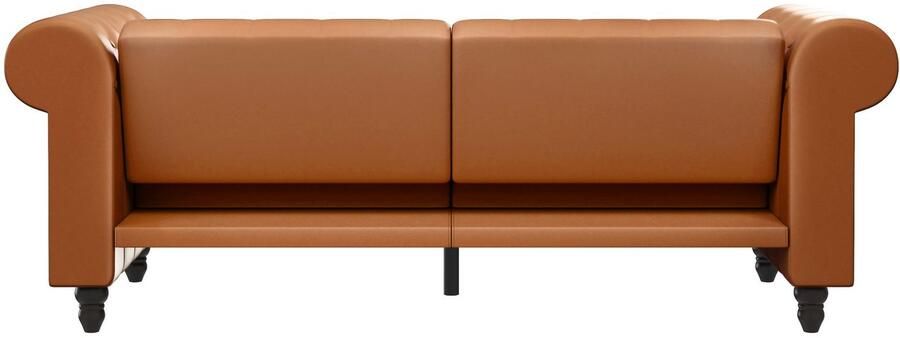 Dorel Home 3-zitsbank Felix slaapbank 236 cm(ligoppervlak 108 x 190 cm) rugleuning 3-voudig verstelbaar velours kunstleer luxe vintage microvezel - Foto 5