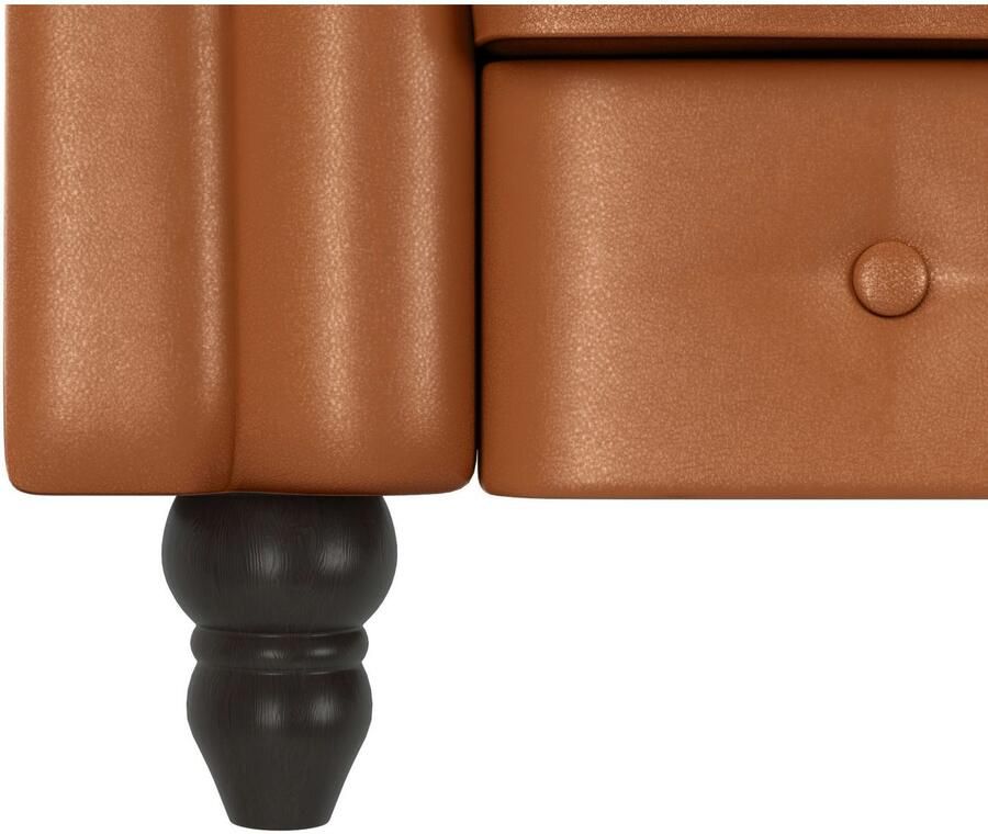 Dorel Home 3-zitsbank Felix slaapbank 236 cm(ligoppervlak 108 x 190 cm) rugleuning 3-voudig verstelbaar velours kunstleer luxe vintage microvezel