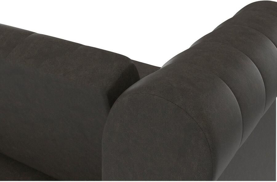 Dorel Home 3-zitsbank Felix slaapbank 236 cm(ligoppervlak 108 x 190 cm) rugleuning 3-voudig verstelbaar velours kunstleer luxe vintage microvezel - Foto 2