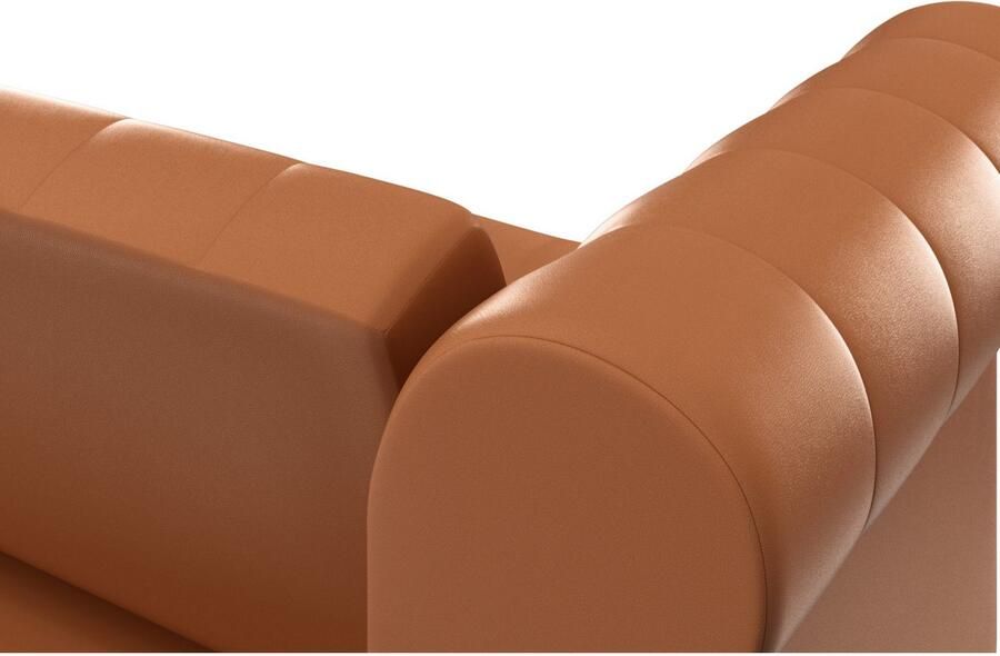 Dorel Home 3-zitsbank Felix slaapbank 236 cm(ligoppervlak 108 x 190 cm) rugleuning 3-voudig verstelbaar velours kunstleer luxe vintage microvezel - Foto 2