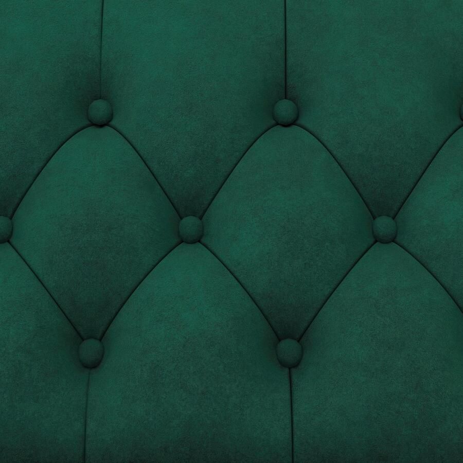 Notio Living Loft24 Felix Chaise longue slaapbank in donkergroen velours (83 x 241 x 154 cm) - Foto 3