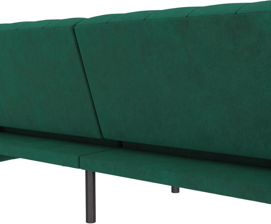 Dorel Home 3-zitsbank Felix slaapbank 236 cm(ligoppervlak 108 x 190 cm) rugleuning 3-voudig verstelbaar velours kunstleer luxe vintage microvezel - Foto 7