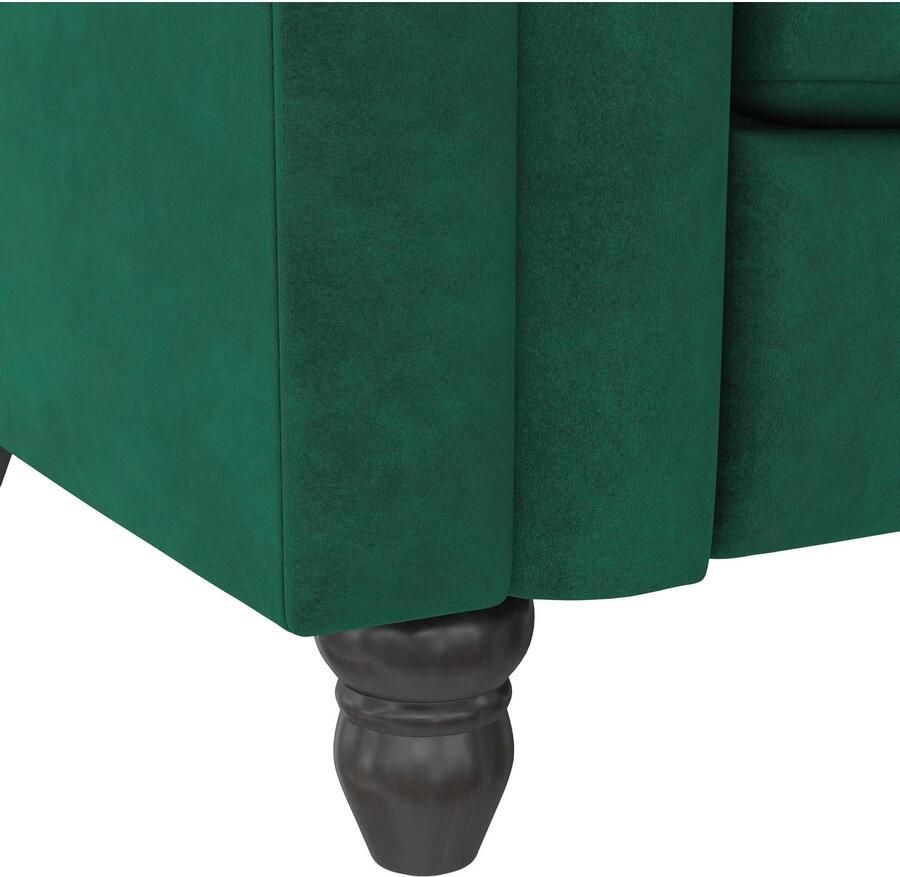 Dorel Home 3-zitsbank Felix slaapbank 236 cm(ligoppervlak 108 x 190 cm) rugleuning 3-voudig verstelbaar velours kunstleer luxe vintage microvezel - Foto 6