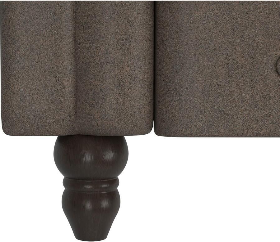 Dorel Home 3-zitsbank Felix slaapbank 236 cm(ligoppervlak 108 x 190 cm) rugleuning 3-voudig verstelbaar velours kunstleer luxe vintage microvezel