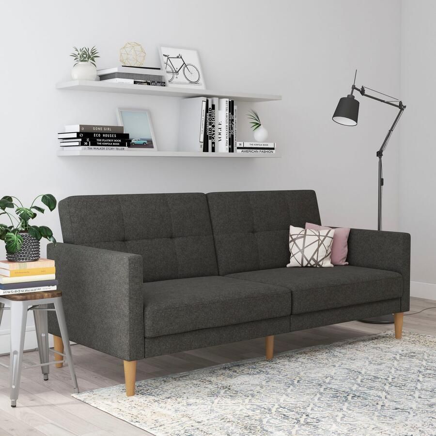 Dorel Home 3-zitsbank Lilly Bedfunctie rugleuning 3-voudig verstelbaar zithoogte 43 cm - Foto 2